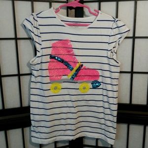 Crazy 8 Glitter and Sequin Roller Skate Shirt